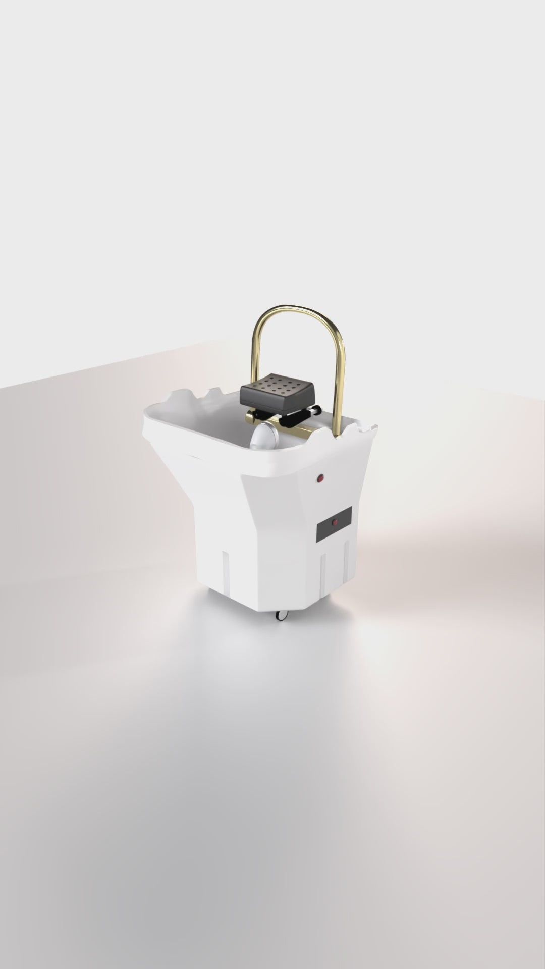Mobile luxury head spa unit with built-in water tank